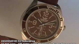 VostokEurope K3 Submarine Russian Watch 24320345103 [upl. by Orelie]