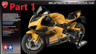 【part1】TAMIYA 112 DUCATI SUPER LEGGERA V4 [upl. by Mall452]