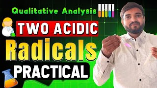 Qualitative analysis identification of two acidic radicals from the given mixtures of salt salt [upl. by Annua]