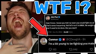 Connor Reacts To JAKE PAUL New Tweet After His REPLY [upl. by Chrisse627]