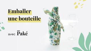 EMBALLER UNE BOUTEILLE ⬩ Furoshiki ⬩ Pliage classique [upl. by Roi]