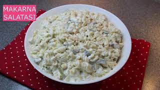 MAKARNA SALATASI TARIFI COK KOLAY 5 DAKIKA NUDELSALAT PASTA SALAD [upl. by Ahsinroc771]