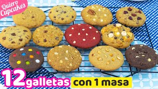 12 GALLETAS DIFERENTES CON 1 SOLA MASA  QUIERO CUPCAKES [upl. by Ayaj]