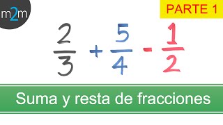 Suma y resta de fracciones con diferente denominador │ método cruzado [upl. by Uriah]