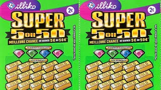 SUPER 5 OU 50  NOUVEAU JEU À GRATTER FDJ  Grattage de 30 tickets [upl. by Kciredor]