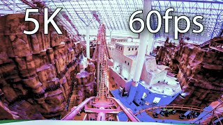 Canyon Blaster front seat onride 5K POV 60fps Adventuredome [upl. by Llenrup328]