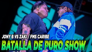 Batalla de puro show  Jony B vs Zaki Fms Caribe J2 Votación [upl. by Scot997]