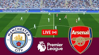 Manchester City vs Arsenal Premier League 2324 Full Match  Video Game Simulation PES 2021 [upl. by Haroppizt]