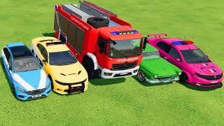 COLORFUL CARS ADVENTURE EXPLORE POLICE FIRE TRUCKS amp MORE IN FS22 – JOIN THE EXCITEMENT NOW [upl. by Aneehsak]