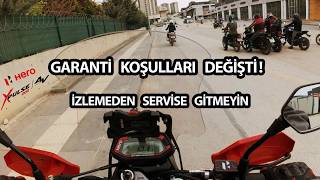 HERO TÃœM MOTORLARDA GARANTÄ° KOÅžULLARI DEÄžÄ°ÅžTÄ°  MUTLAKA Ä°ZLEYÄ°N  Ä°ZLETTÄ°RÄ°N [upl. by Erinn]