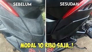 Cara Menghitamkan dan Mengkilatkan Body Motor Lama Seperti Baru Hanya dengan Modal 10 Ribu [upl. by Debee495]