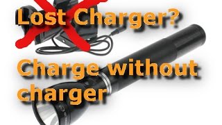 How to Charge a Maglite without its charger  LostBroken Charger [upl. by Enelyk]