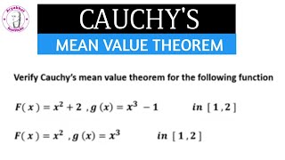 Cauchys mean value theorem  Cauchys mean value theorem engineering mathematics [upl. by Eneluj]