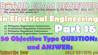 REE  Board Exam Reviewer in Electrical Engineering50 Objective Type Questions and AnswersPart 16 [upl. by Anglo]