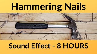 Hammering Nails Sound Effect  8 HOURS  with Video  Workshop Sounds [upl. by Guss]