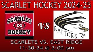 Mankato West Varsity Boys Varsity Hockey vs East Ridge [upl. by Norad225]