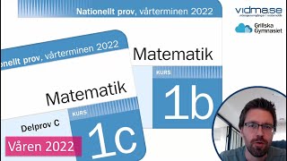 Matematik 1b och 1c Nationellt prov VT 2022 Del C [upl. by Goodkin656]