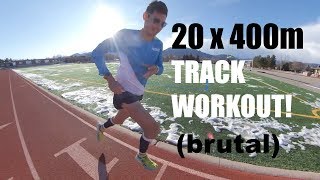 20x400mTrack Economy Workout Sage Canaday TRAINING FOR A 218 MARATHON [upl. by Helsell]