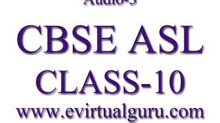 CBSE Assessment of Speaking and Listening Skills ASL Class 10 Code XL03 Audio3 [upl. by Eada]