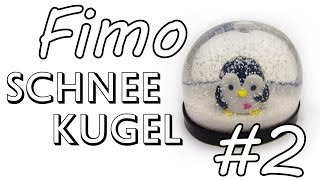 Fimo Schneekugel 2  DIY Geschenk Ideen 07  WeihnachtsSerie 2014 [upl. by Coben]