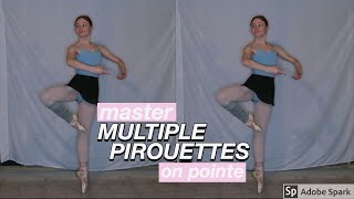 the TRICK to doing multiple pirouettes on POINTE [upl. by Theodoric]