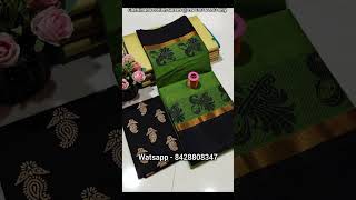 shortsChettinadu cotton sarees pure cotton sarees cotton saree at lowest price revathiyuvaraj [upl. by Alegnave]