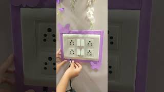 Aesthetic light switch cover ✨🩷️🏻🎀foryou diy artandcraft diycrafts theartfulsoul [upl. by Corissa]