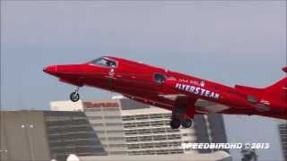 FlyersTeam Learjet 24 XALNK Taxi and Takeoff From LAX [upl. by Pirozzo]