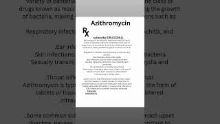 Tab Azithromycin Reviews medicine tablet aizithromycin medstudent doctor nurses [upl. by Koloski315]