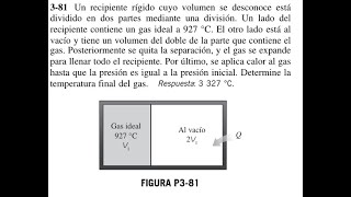 381  Gas ideal  Termodinámica 8ed Cengel [upl. by Macnamara]