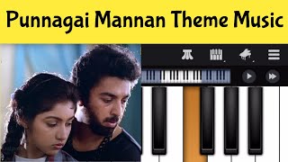 Punnagai Mannan Theme Music  Punnagai Mannan BGM Piano Notes [upl. by Eltsyrk]