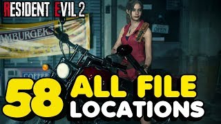 RE2 Remake  All File Locations In Resident Evil 2 Remake Lore Explorer Trophy Guide [upl. by Koball]