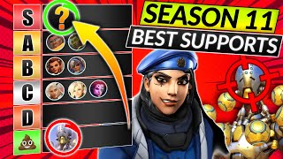 NEW SUPPORT HERO TIER LIST  Best Heroes in MID SEASON 11  Overwatch 2 Meta Guide [upl. by Aremahs]