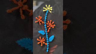 Bead stitch french knot stitch simple hand embroidery 🩷shortfeed shortvideo short embroidery 🤍 [upl. by Yetty]