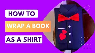 HOW TO WRAP A BOOK AS A SHIRT  Gift Wrapping Tutorial  Adeola Onicake [upl. by Recor846]