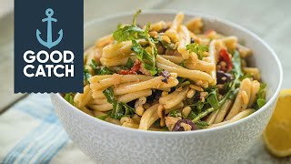 GOOD CATCH Mediterranean Tuna Pasta Salad 1min Recipe Video [upl. by Dela20]