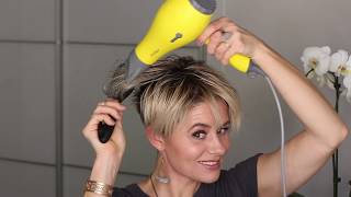 SHORT HAIR TUTORIAL  How To Create A quotShaggy Pixiequot Hairstyle [upl. by Snave100]