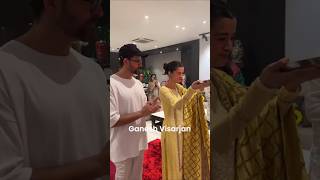 Hrithik Roshan amp GF Saba Azad Performing Ganpati Puja Together 🥹  shorts ganpati bollywood [upl. by Ygiaf530]