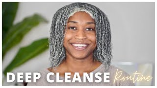 Natural Hair Cleansing Routine Using A Clay Mask After Box Braids [upl. by Nana568]