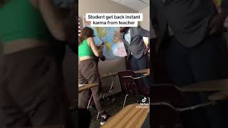 Student get back instant karma from teacher [upl. by Ahsieyk]