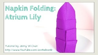 Thanksgiving Table Setting  How to Fold an Atrium Lily from a Napkin  DIY Napkin Folding [upl. by Mandell]