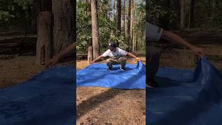 CORRECTLY Assembling an awning for a hike⛺️camping lifehacks survival [upl. by Halley]