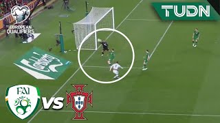 ¡Buscó madrugar Cañonazo y Bazunu rechaza  Irlanda 00 Portugal  European Qualifiers 2021  TUDN [upl. by Aikem]