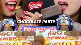 ASMR NESTLE CHOCOLATE PARTY 초콜릿 리얼사운드 먹방 チョコレートcoklat चॉकलेट  KimampLiz ASMR [upl. by Eohce297]