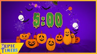 5 Minute Countdown Timer with fun Relaxing Halloween music for Classrooms [upl. by Starkey]