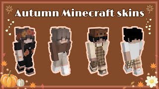 Aesthetic autumn minecraftt skins for girls amp boys w download links 🍂🍁 [upl. by Hasty]