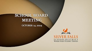 School Board Meeting October 14 2024 [upl. by Yarw]