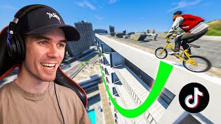 I Tried VIRAL TikTok STUNTS In GTA 5 [upl. by Blackmore]