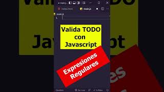 CÓMO validar formularios con JAVASCRIPT y Expresiones Regulares  shorts [upl. by Anovad]