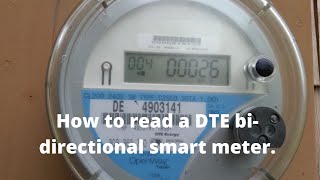 How To Read a DTE Bidirectional Smart Electric Meter [upl. by Aitetel]